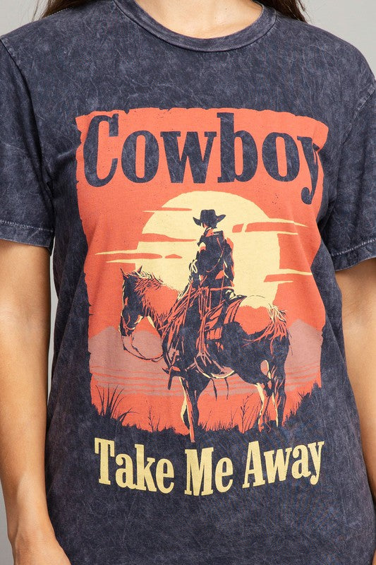 Cowboy Take Me Away Graphic Top Tee