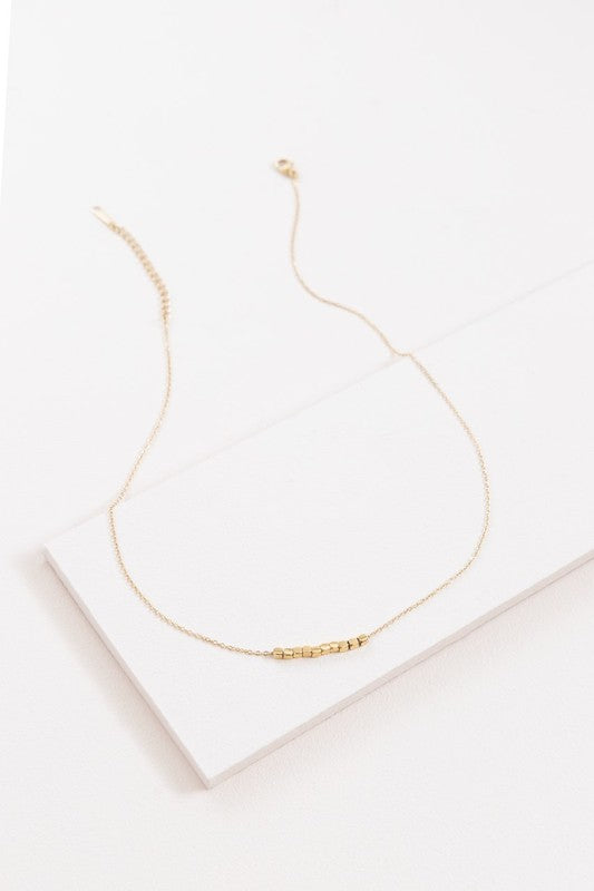 Cubed Necklace 14K Gold Plated