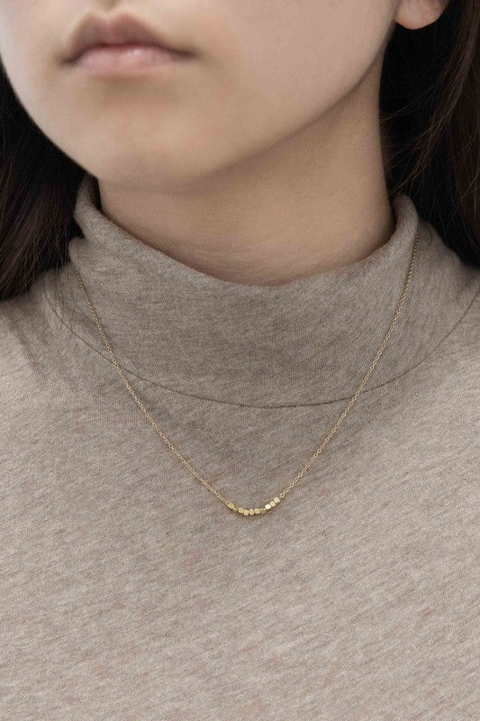 Cubed Necklace 14K Gold Plated