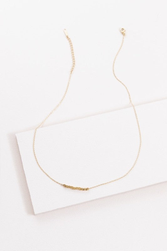 Cubed Necklace 14K Gold Plated