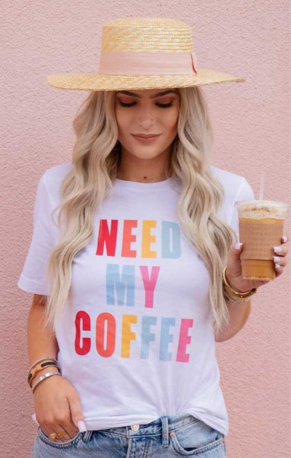 NEED MY COFFEE Crewneck Tee