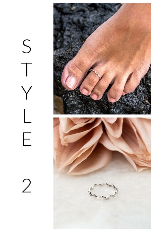 Sterling Silver Plated Toe Rings