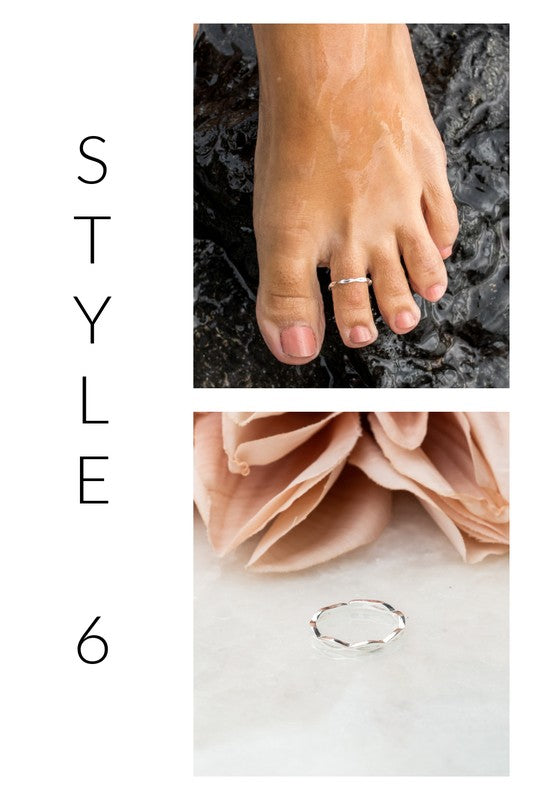 Sterling Silver Plated Toe Rings