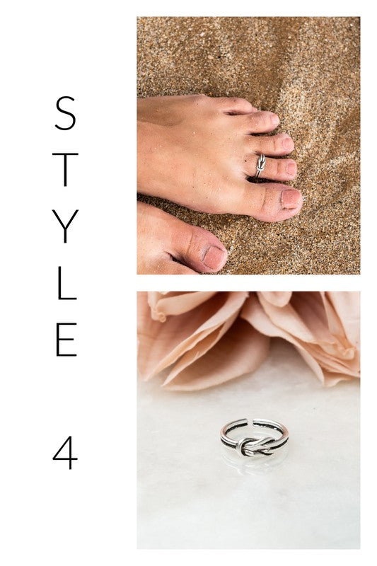 Sterling Silver Plated Toe Rings