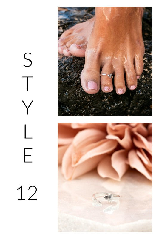 Sterling Silver Plated Toe Rings