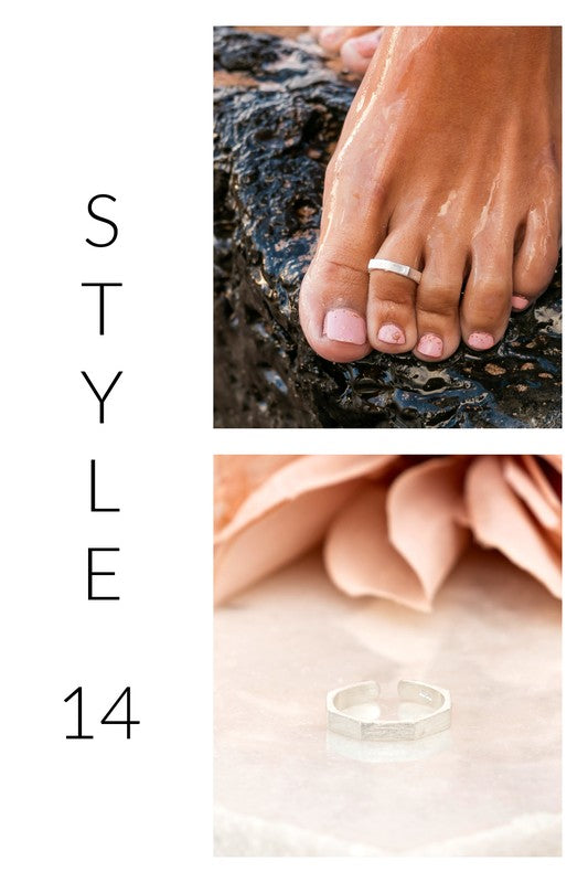 Sterling Silver Plated Toe Rings