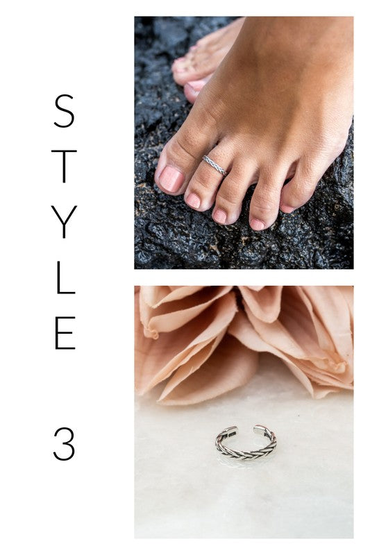 Sterling Silver Plated Toe Rings