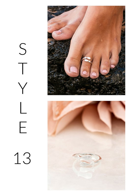 Sterling Silver Plated Toe Rings