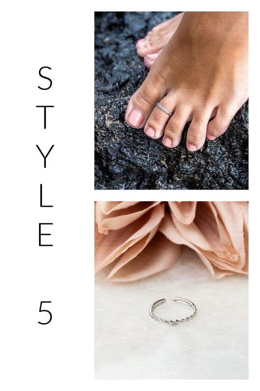 Sterling Silver Plated Toe Rings