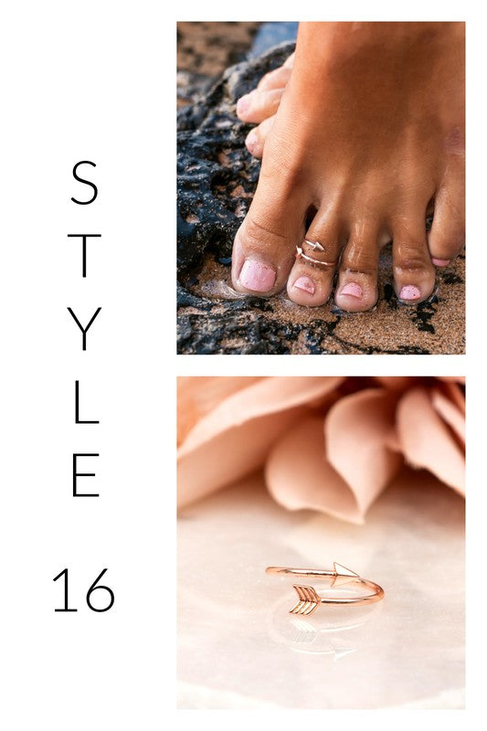 Sterling Silver Plated Toe Rings