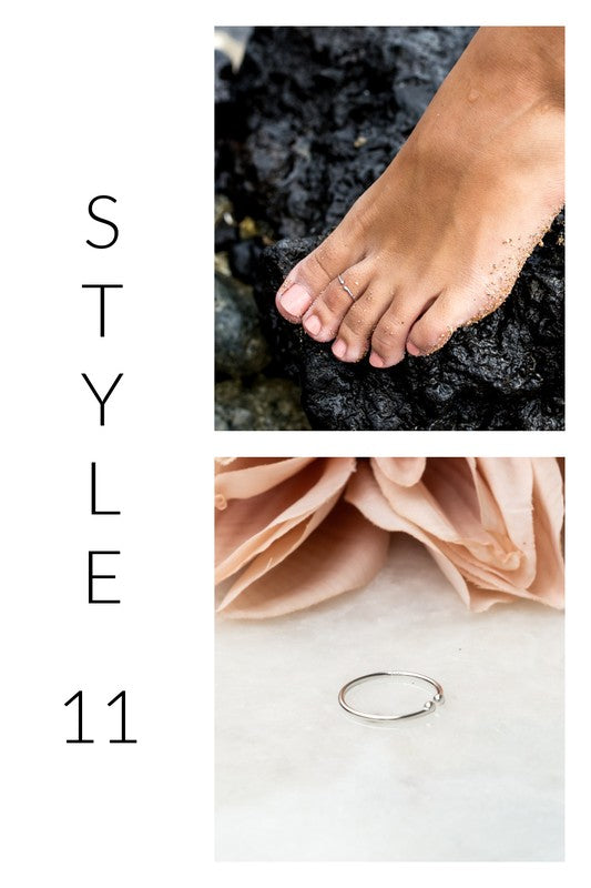 Sterling Silver Plated Toe Rings