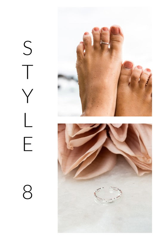 Sterling Silver Plated Toe Rings