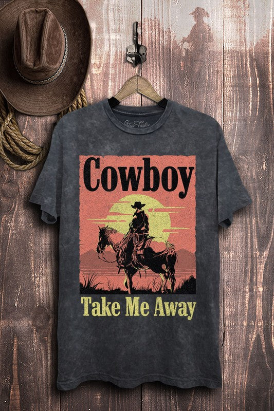 Cowboy Take Me Away Graphic Top Tee