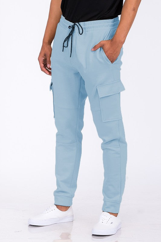 Cotton Blend Cargo Jogger Sweatpants