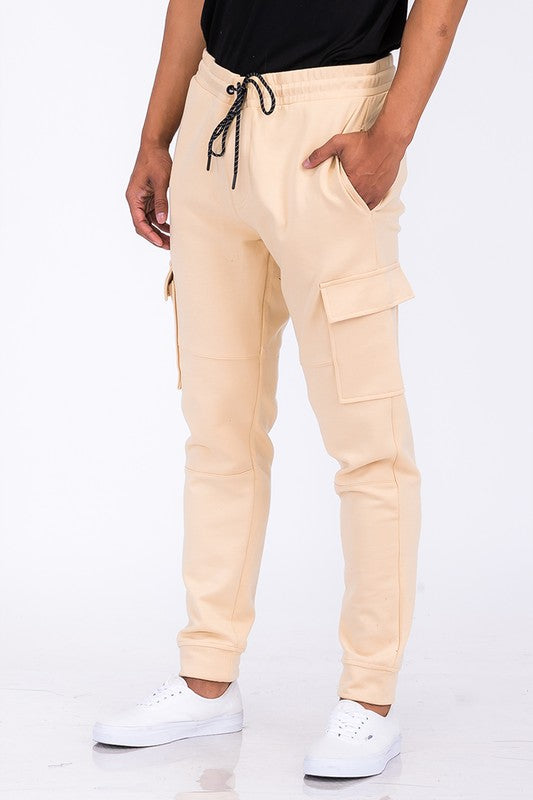 Cotton Blend Cargo Jogger Sweatpants