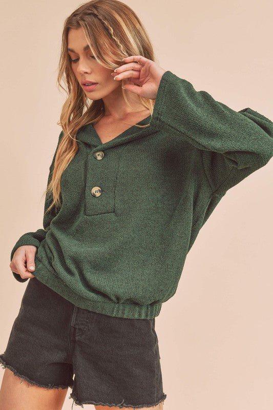 Hanna Button Pullover