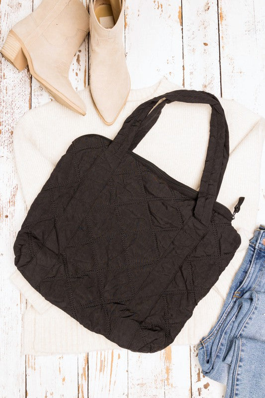 Quilted Shoulder Tote