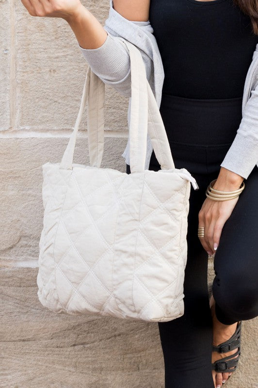 Quilted Shoulder Tote