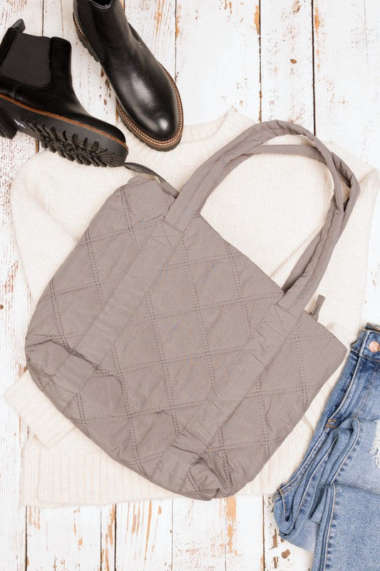 Quilted Shoulder Tote