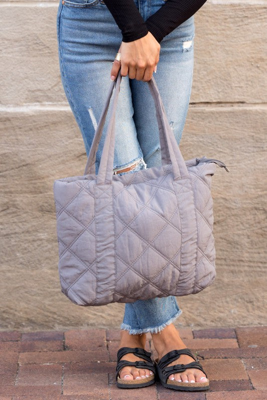 Quilted Shoulder Tote