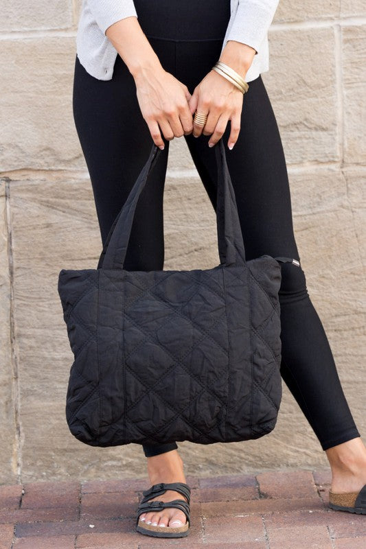 Quilted Shoulder Tote