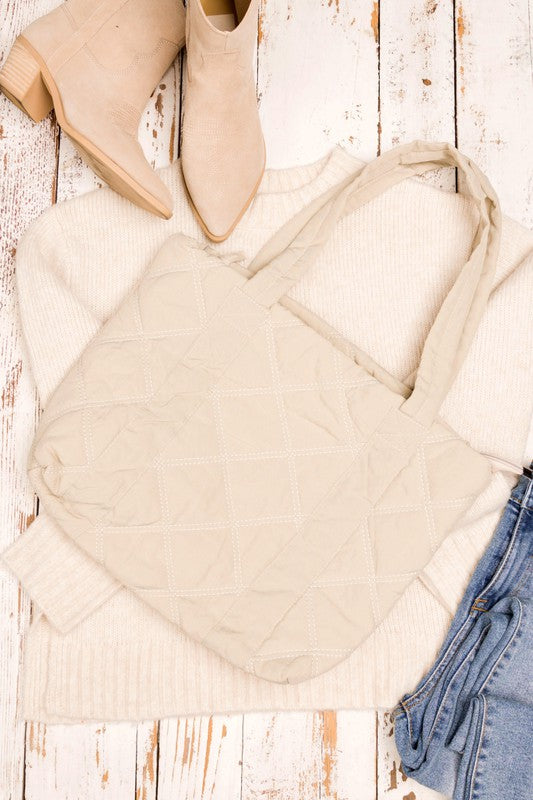 Quilted Shoulder Tote