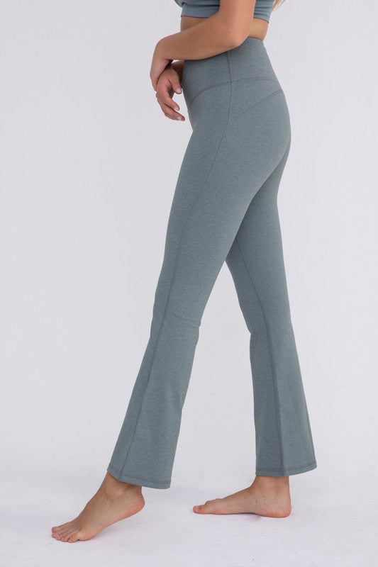 Flare Swoop Back High-Waisted Leggings