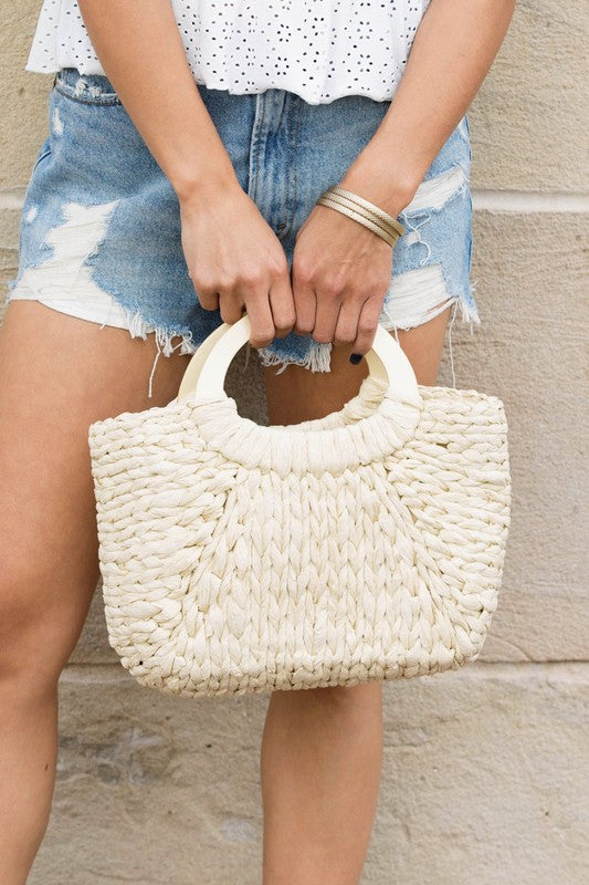 Small Square Woven Tote