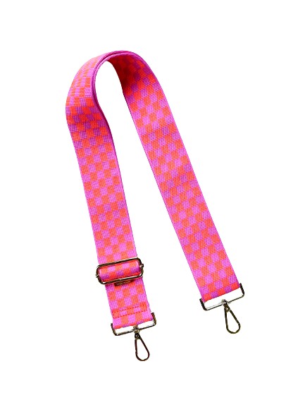 Checker Patterned Bag Strap - 6 Colors available