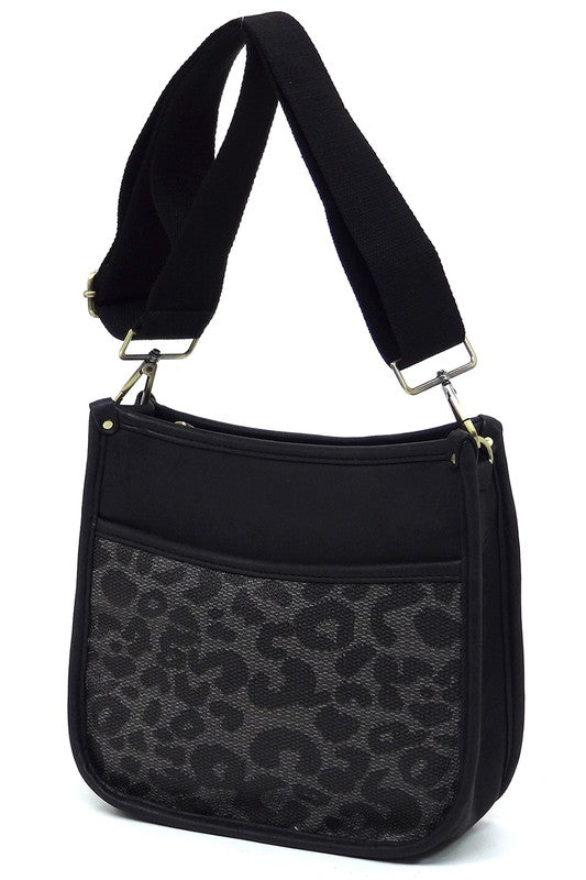 Leopard Colorblock Bobo Crossbody Bag