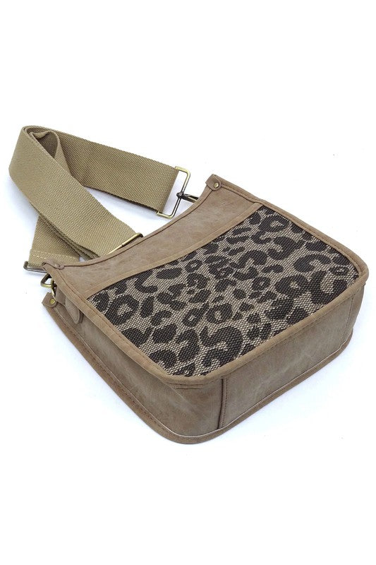 Leopard Colorblock Bobo Crossbody Bag