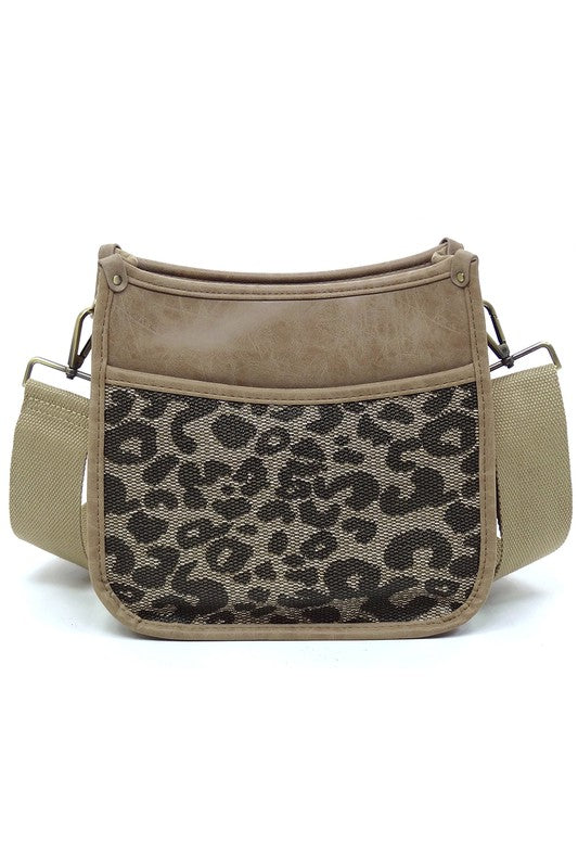 Leopard Colorblock Bobo Crossbody Bag