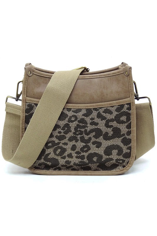 Leopard Colorblock Bobo Crossbody Bag