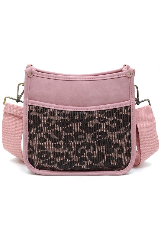 Leopard Colorblock Bobo Crossbody Bag