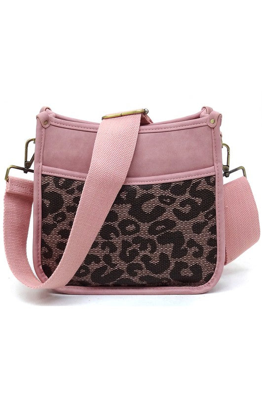 Leopard Colorblock Bobo Crossbody Bag