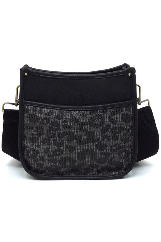 Leopard Colorblock Bobo Crossbody Bag