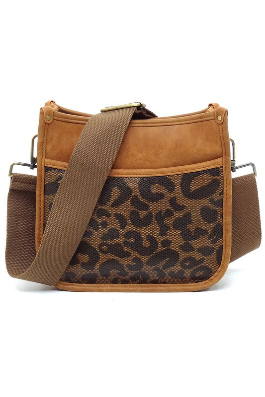 Leopard Colorblock Bobo Crossbody Bag