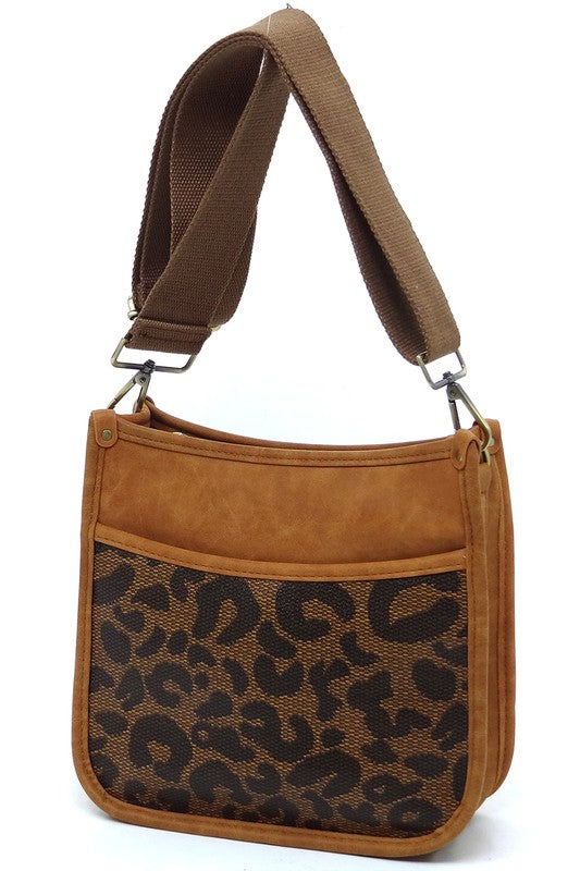 Leopard Colorblock Bobo Crossbody Bag