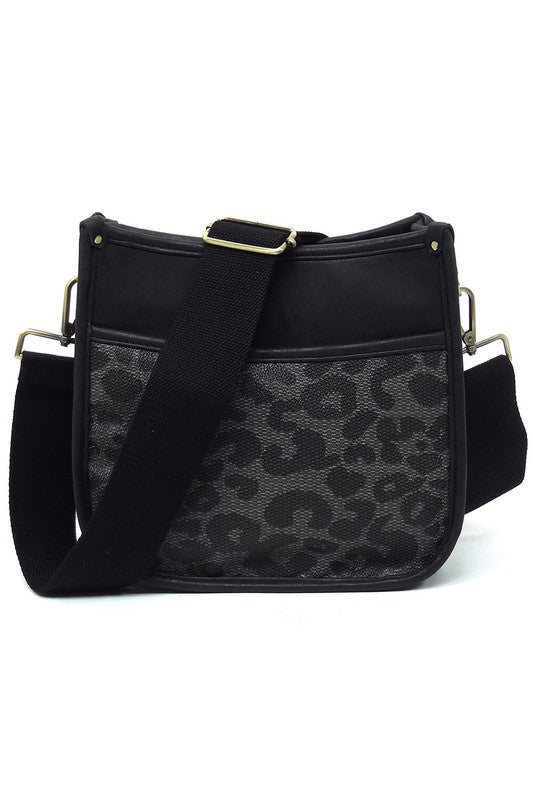 Leopard Colorblock Bobo Crossbody Bag