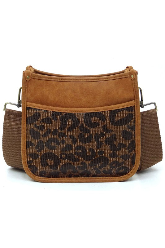 Leopard Colorblock Bobo Crossbody Bag