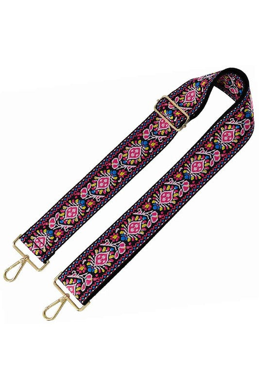 2 inch Wide Flower Pattern Guitar Strap