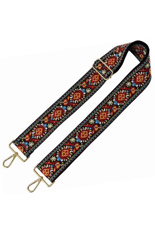 2 inch Wide Flower Pattern Guitar Strap