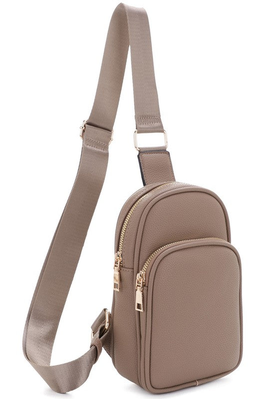 Two Zip Pocket Sling Bag Backpack