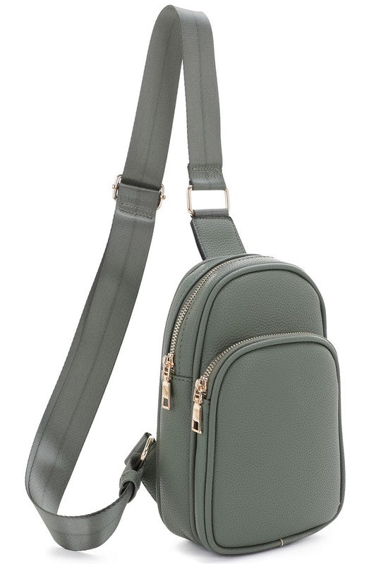 Two Zip Pocket Sling Bag Backpack