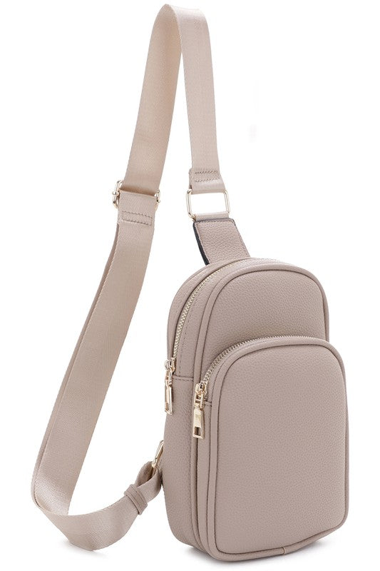 Two Zip Pocket Sling Bag Backpack