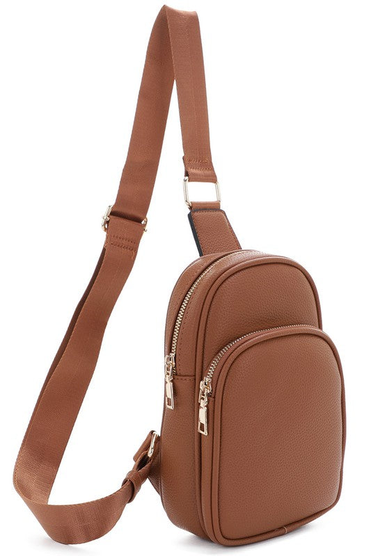 Two Zip Pocket Sling Bag Backpack