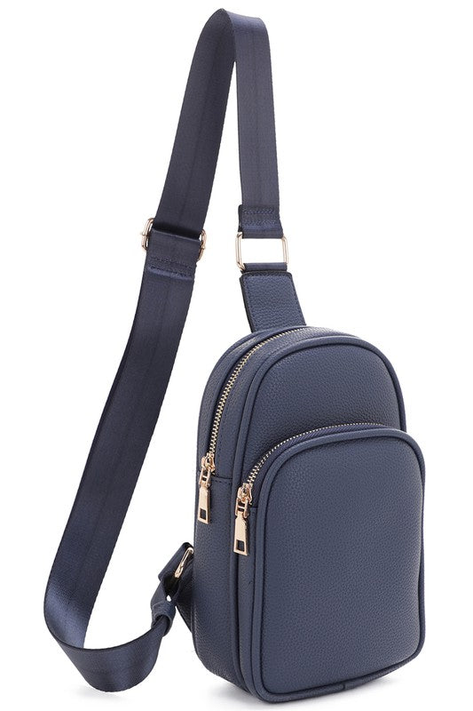 Two Zip Pocket Sling Bag Backpack