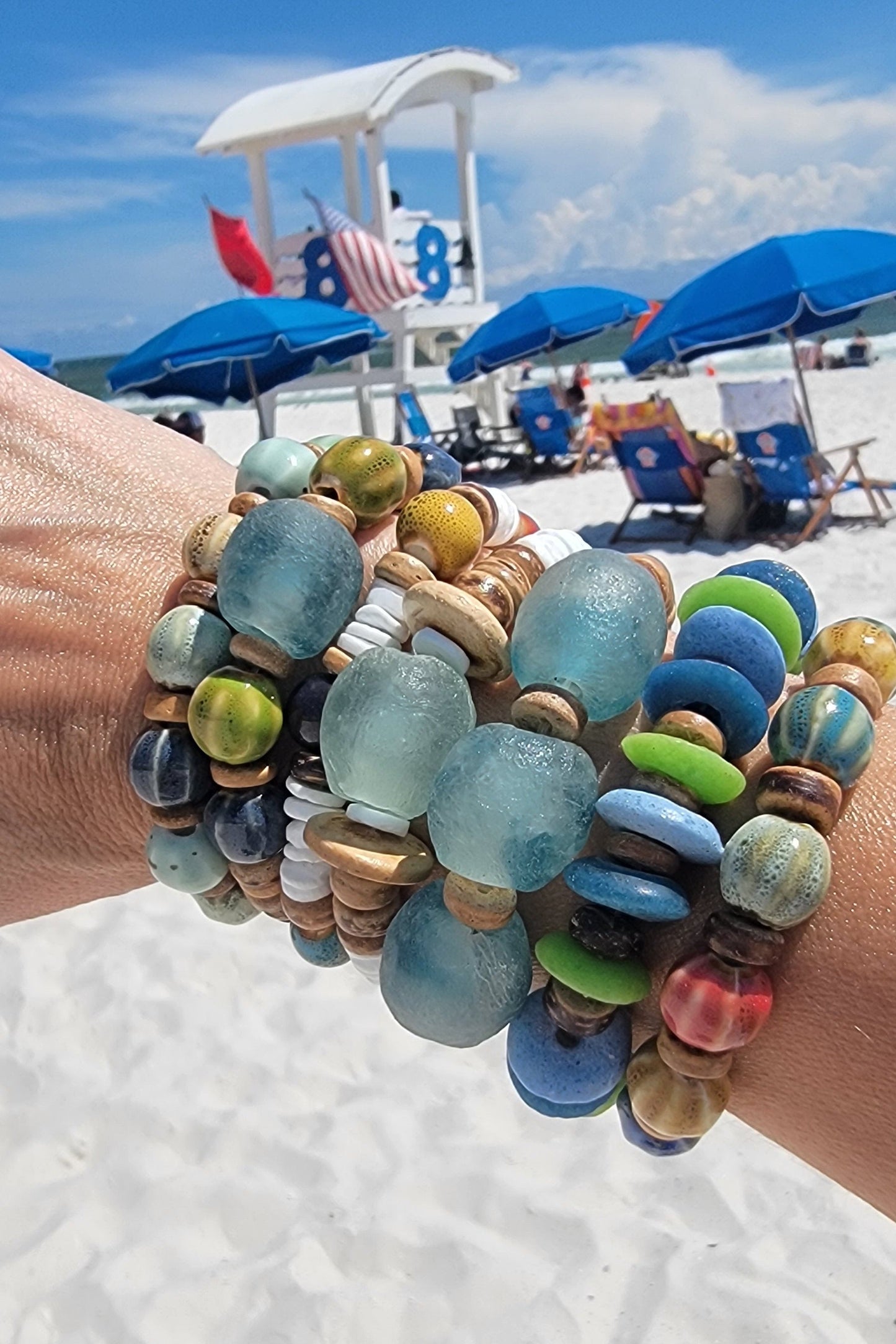 Beachy Boho Shell Bead Bracelet