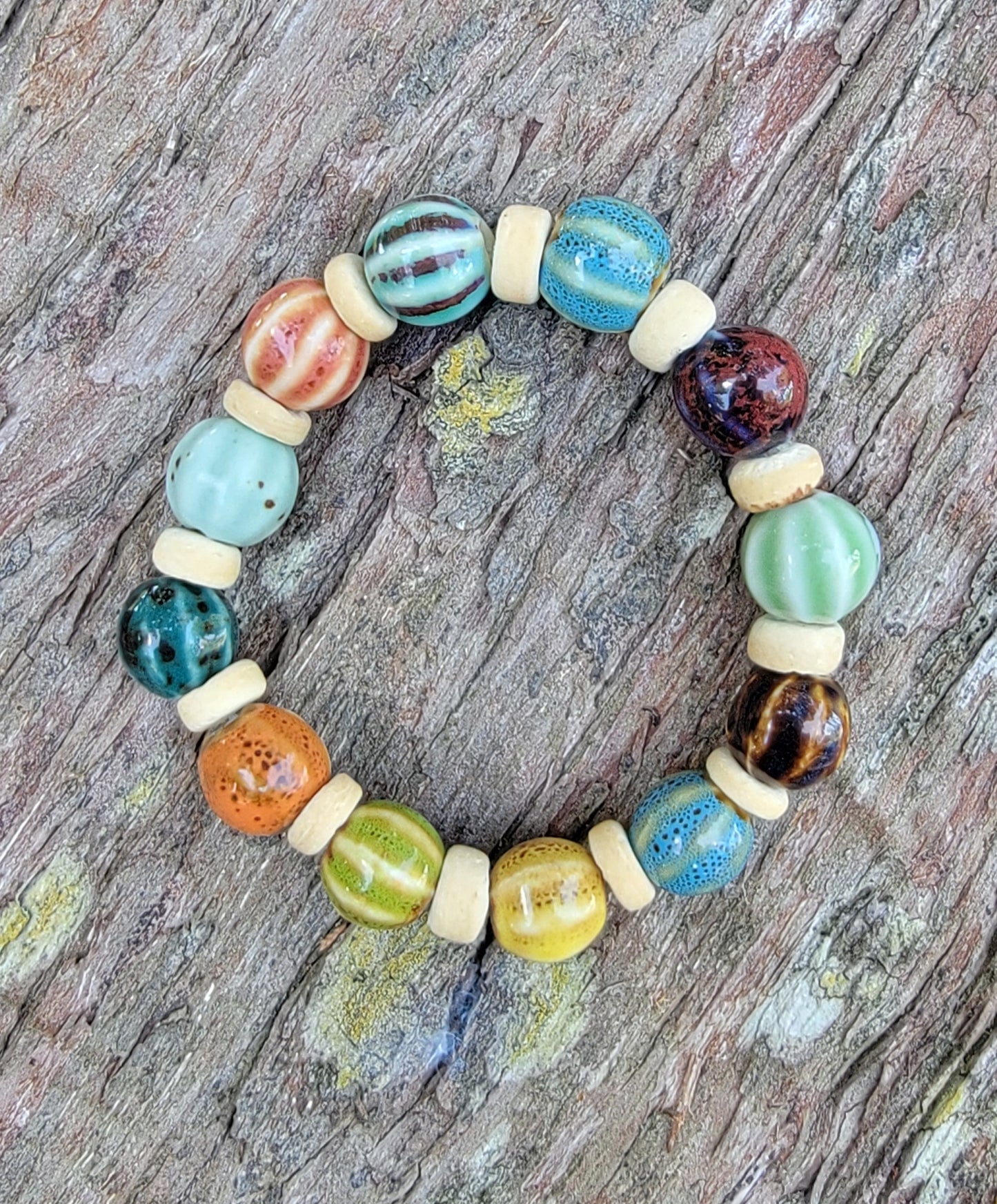 Multi Colored Boho Bead Bracelet