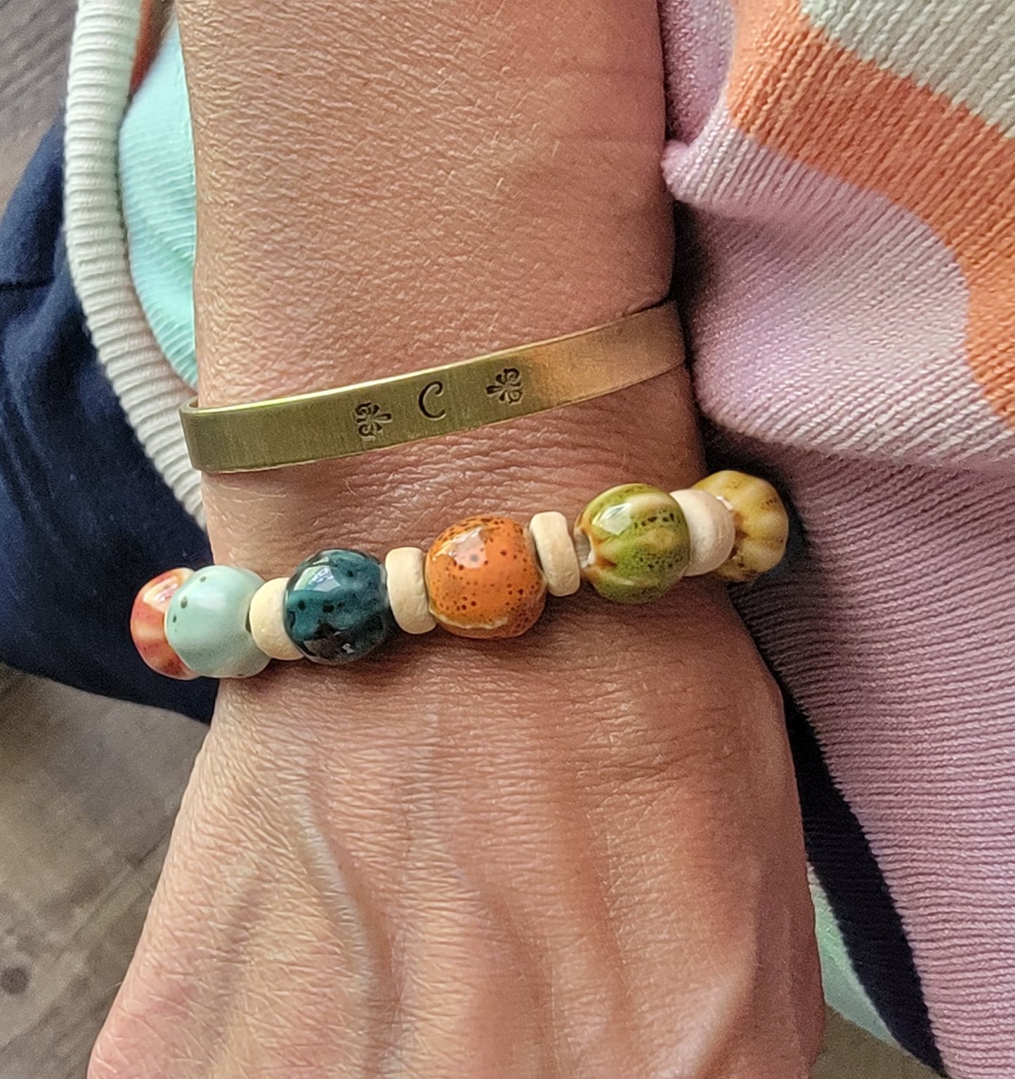 Multi Colored Boho Bead Bracelet